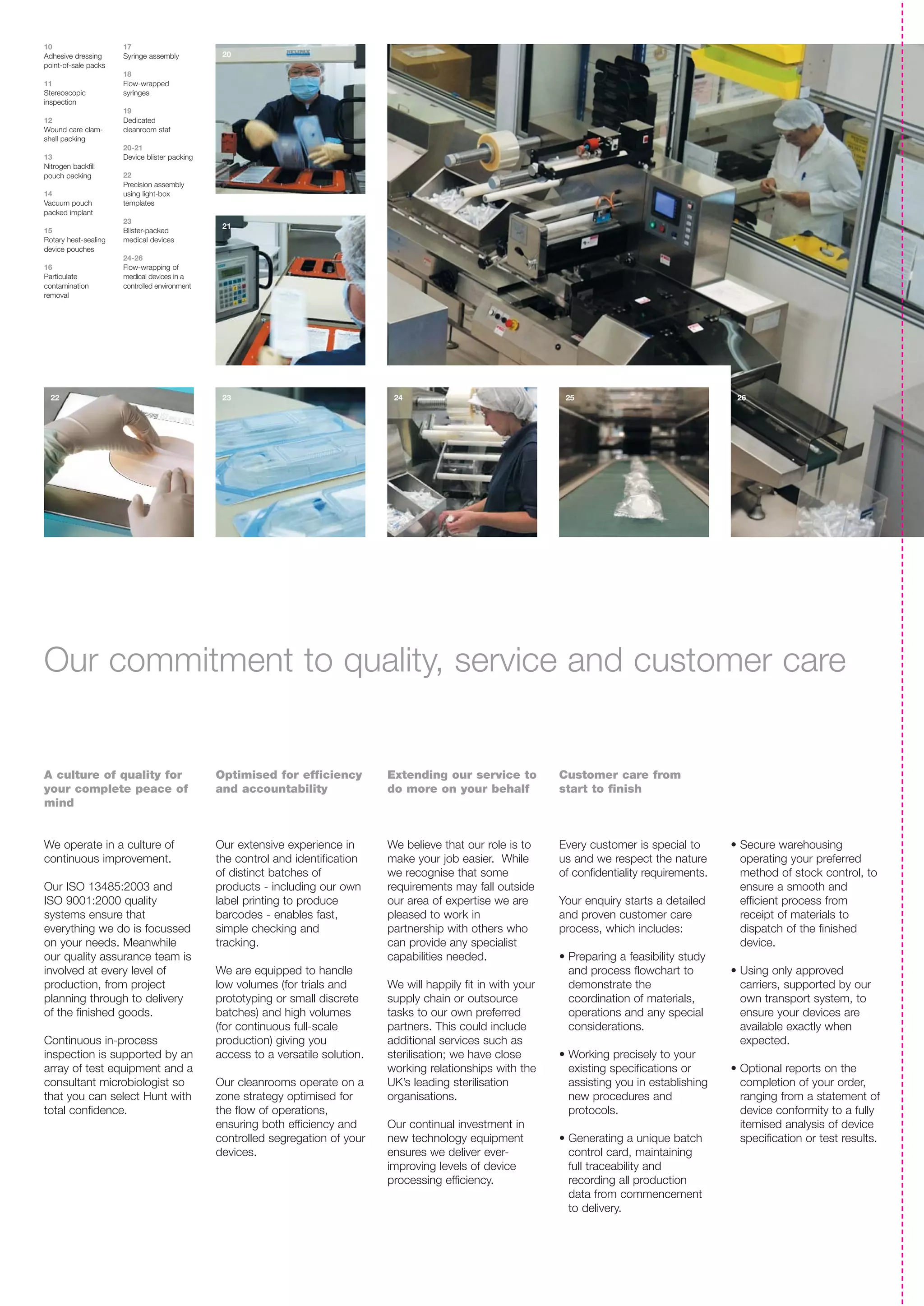 Hunt Developments (UK) Limited Services Literature