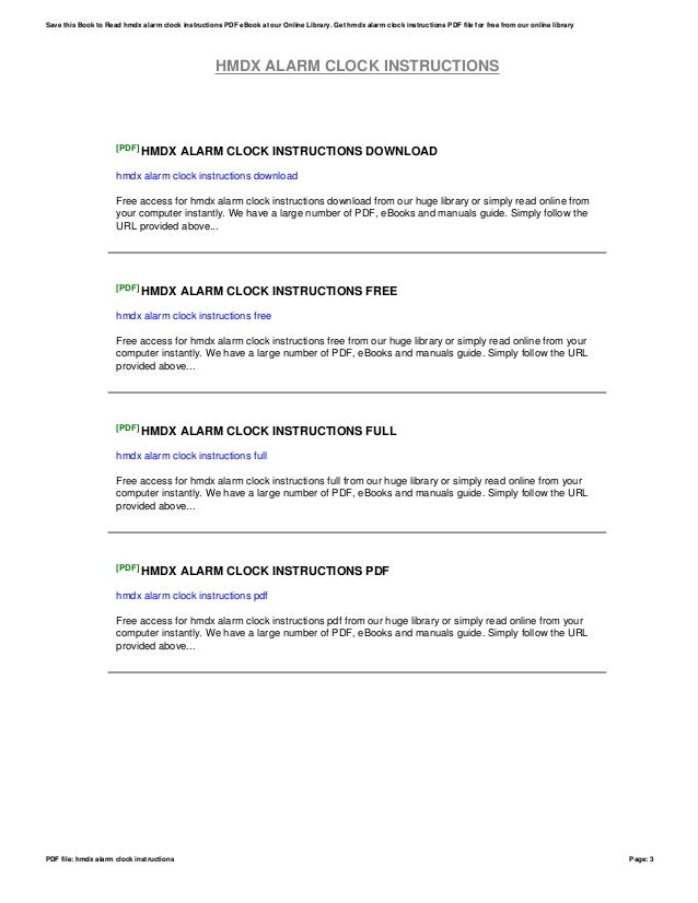 Hmdx alarmclockinstructions