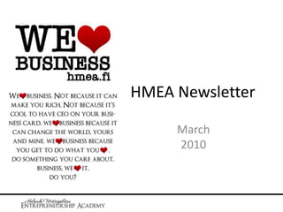 HMEA Newsletter March2010 