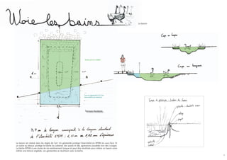 Le bassin




                                                                         terrasse étudiante




Le bassin est réalisé dans les règles de l’art. Un géotextile protège l’étanchéité en EPDM en sous-face. Et
un autre au dessus protège la bâche du substrat, des pavés et des agressions possibles lors des curages.
La bâche EPDM à une durée de vie extrêmement longue et peut être réutilisée pour refaire un bassin voire
même une toiture végétale. Les géotextiles se réutilisent avec la bâche.
                                                                                                                          8
 