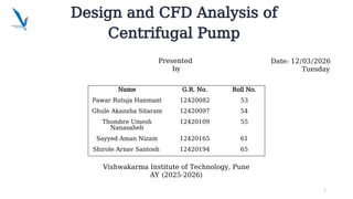 Design and CFD Analysis of Centrifugal Pump for Agricultural Irrigation ...
