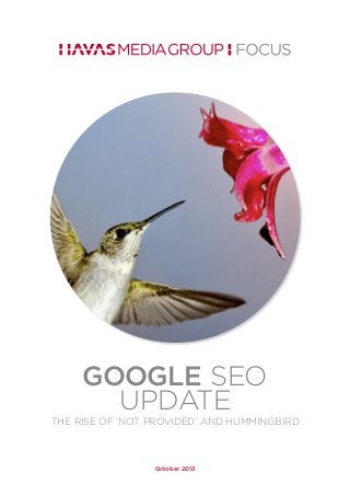 google SEO
Update
The Rise of ‘Not Provided’ and Hummingbird

October 2013

 