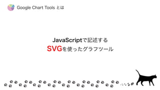 JavaScriptで記述する 
SVGを使ったグラフツール
Google Chart Tools とは
 