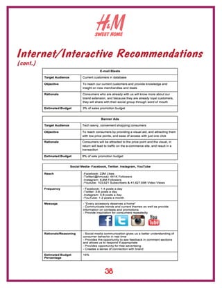 SWEET HOME
Internet/Interactive Recommendations
(cont.)
38
 