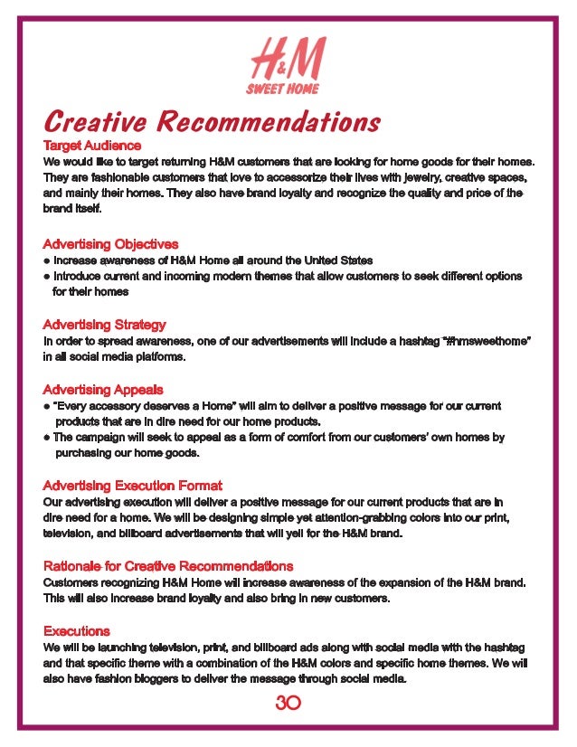 h&m mission statement 2018