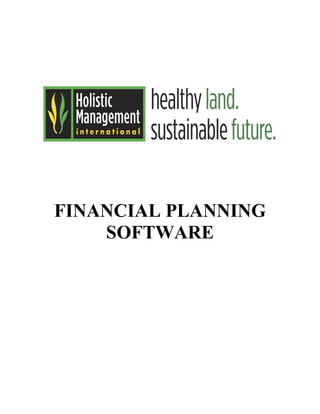 FINANCIAL PLANNING
    SOFTWARE
 