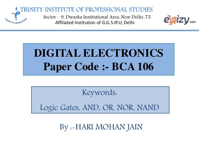 Digital Electronics Logic Gates