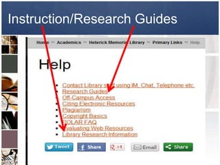 Instruction/Research Guides
 