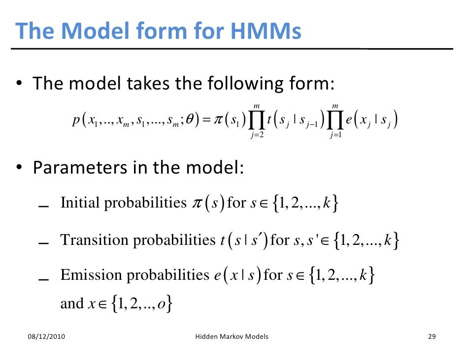 Hidden Markov Models
