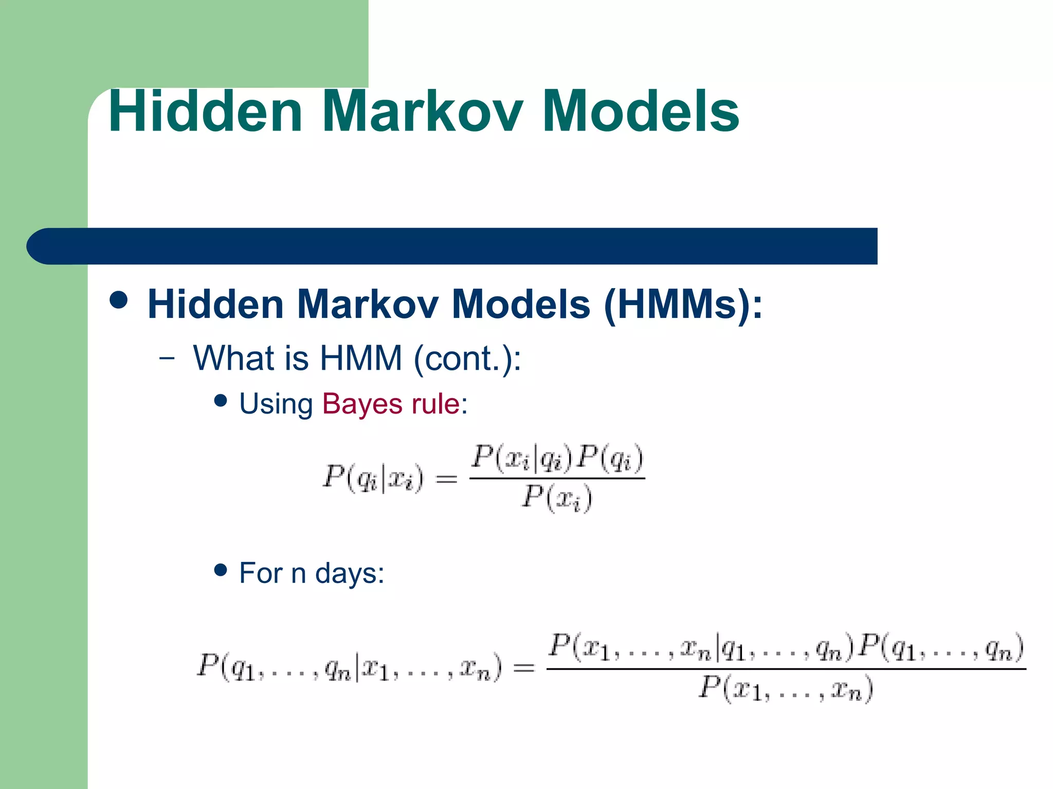 Hidden markov model ppt | PPT