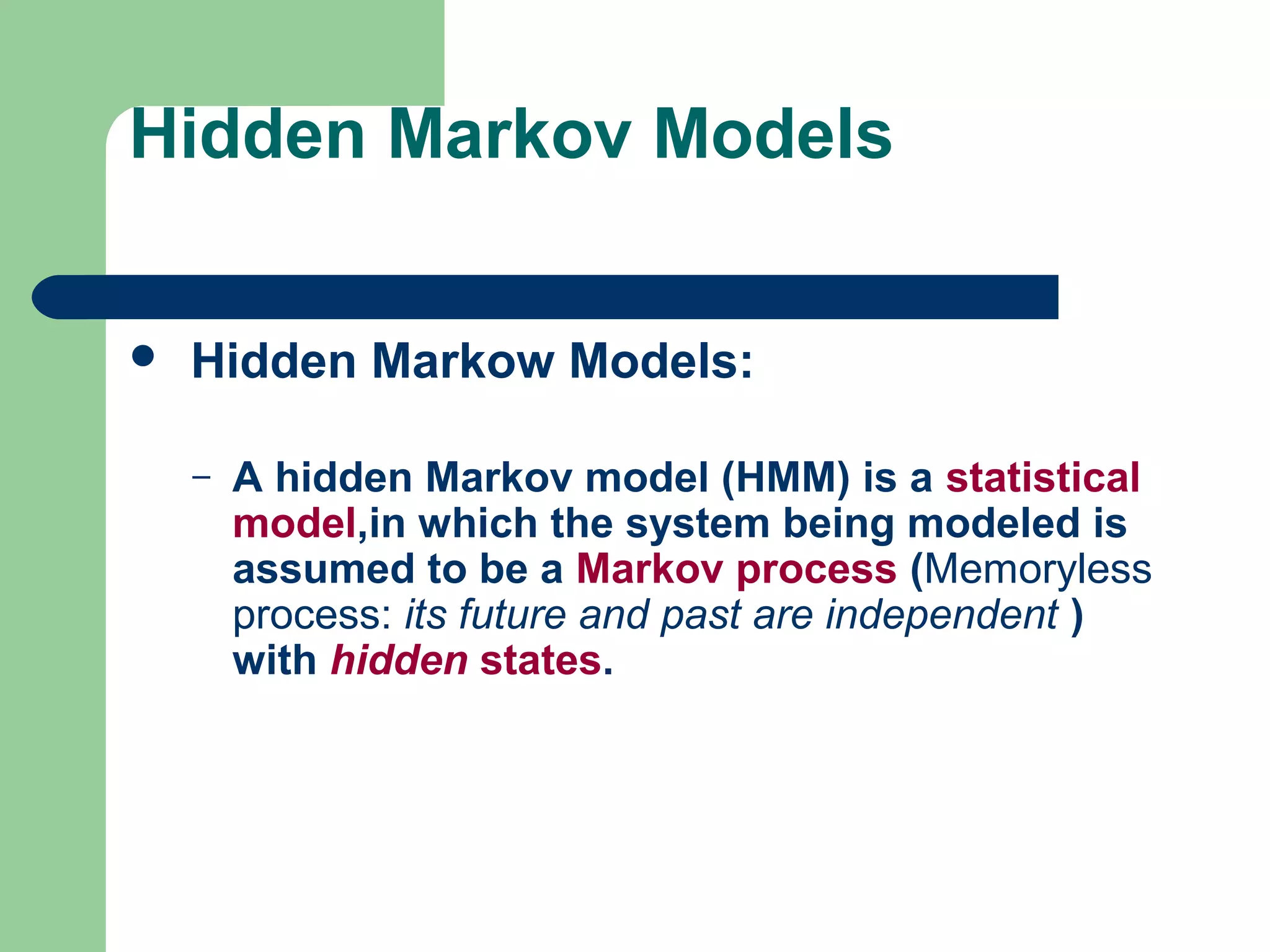 Hidden markov model ppt | PPT | Physics | Science