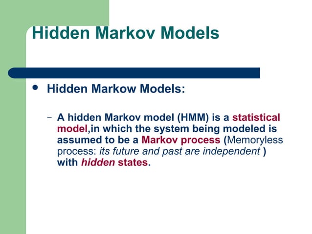 Hidden markov model ppt | PPT | Physics | Science