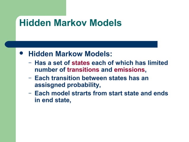 Hidden markov model ppt | PPT