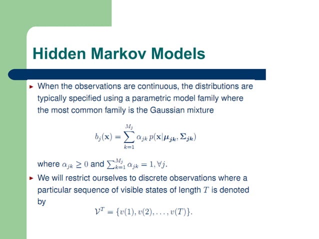 Hidden markov model ppt