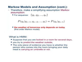 hidden markov model presentation best resources | PPTX