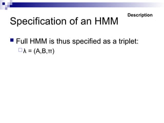 HIDDENN MARKOV MODEL FOR MACHIINE LEARNING | PPT