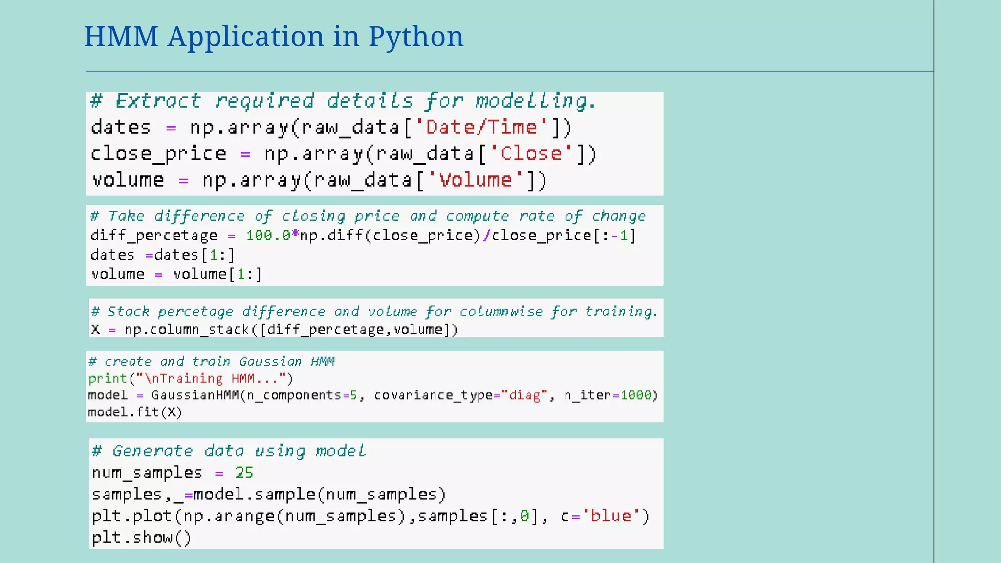 HMM Application in Python
 
