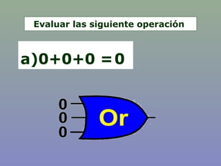 a)0+0+0 =0
Evaluar las siguiente operación
 