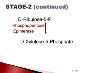 D-Ribulose-5-P
Phosphopentose
Epimerase

D-Xylulose-5-Phosphate

2-2-2013

 