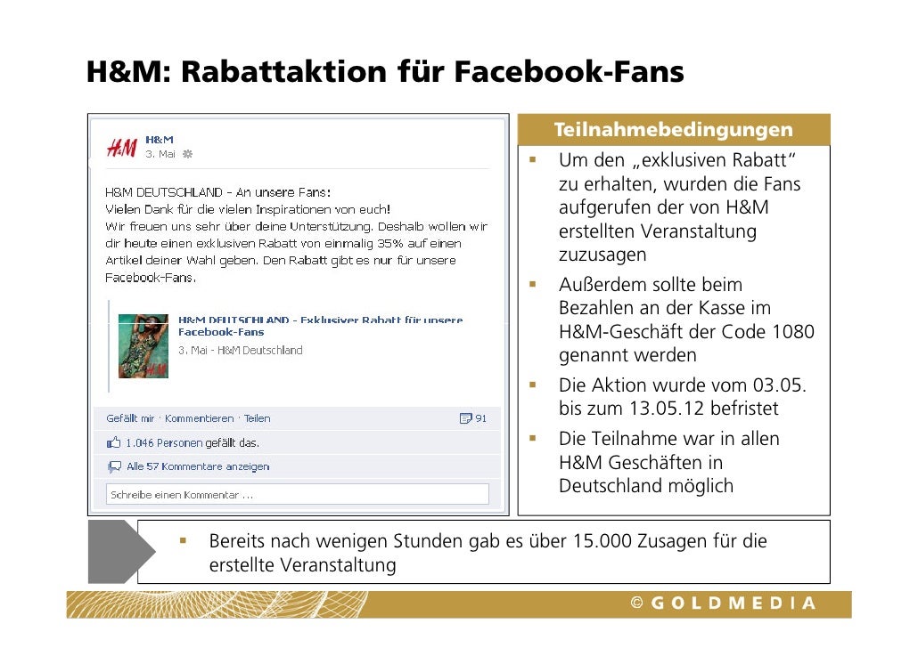 H M Rabattaktion Fur Facebook Fans
