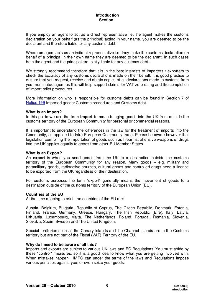 HMRC Starter Pack Guide To Import And Export