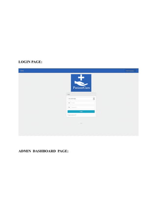 LOGIN PAGE:
!
ADMIN DASHBOARD PAGE:
 