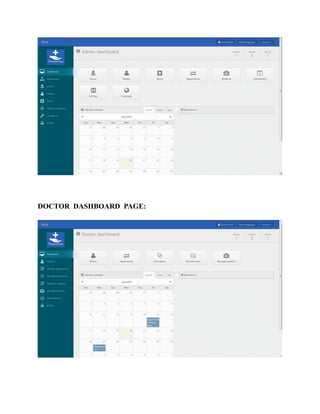 !
DOCTOR DASHBOARD PAGE:
!
 