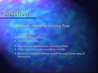 HEC-HMS Runoff Computation to simulate watershed, channel, and water ...