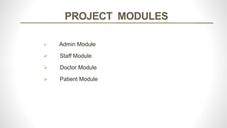 Admin Module User Module Doctor Module Flowchart hms-new.pptx