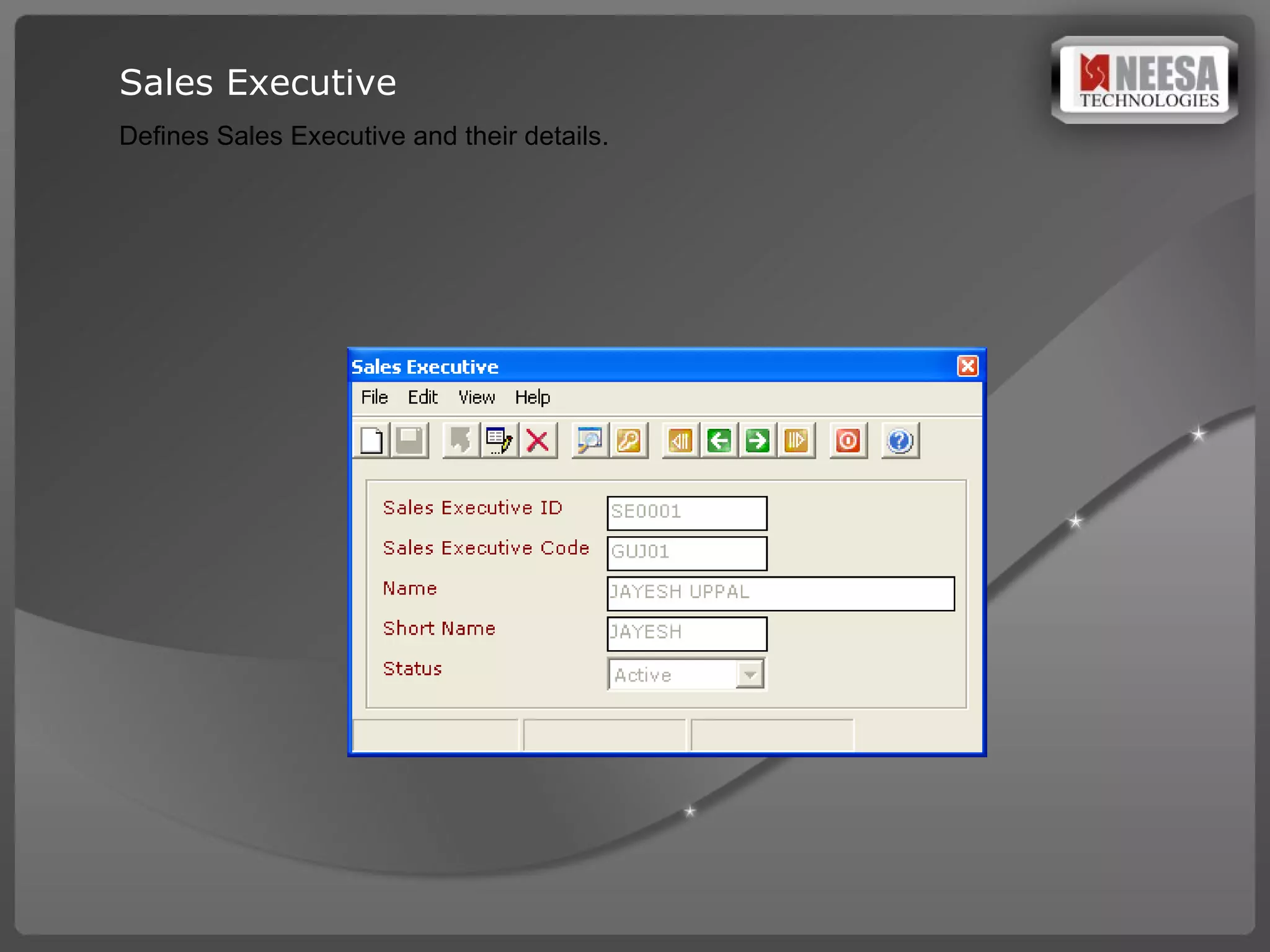 Sales Executive Defines Sales Executive and their details. 