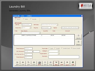 Laundry Bill Generates Laundry Bills. 
