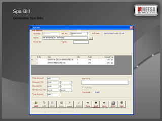 Spa Bill Generates Spa Bills.  