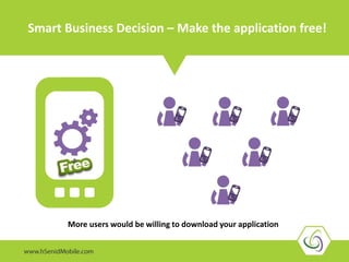 Smart Business Decision – Make the application free!
$ 0.99
More users would be willing to download your application
 