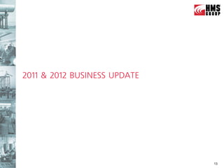 2011 & 2012 BUSINESS UPDATE




                              13
 