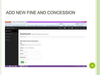 ADD NEW FINE AND CONCESSION
36
 