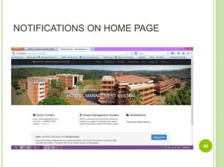 NOTIFICATIONS ON HOME PAGE
49
 