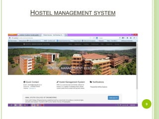 HOSTEL MANAGEMENT SYSTEM
9
 