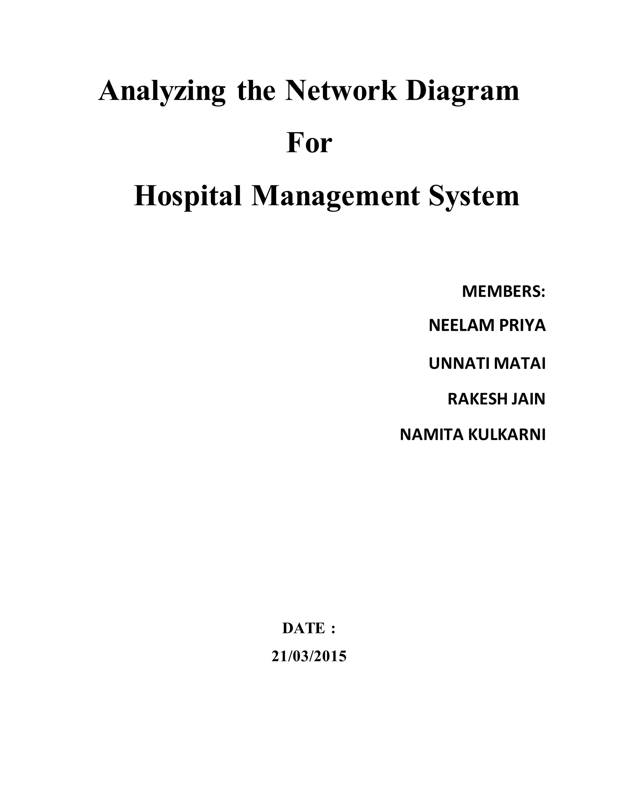 Hospital Management System Network Diagram | PDF