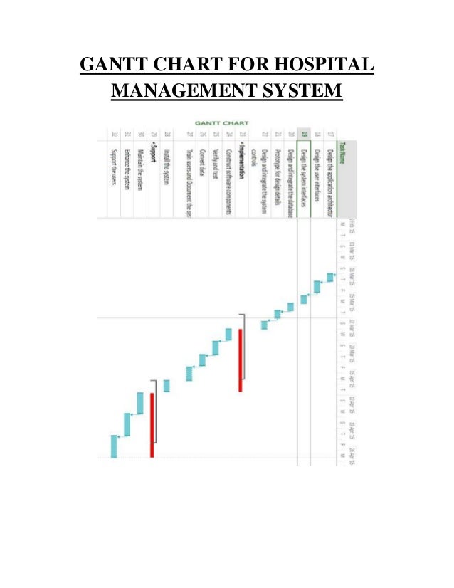 Gantt Chart Hospital Management System