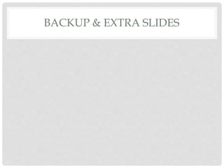 BACKUP & EXTRA SLIDES
 