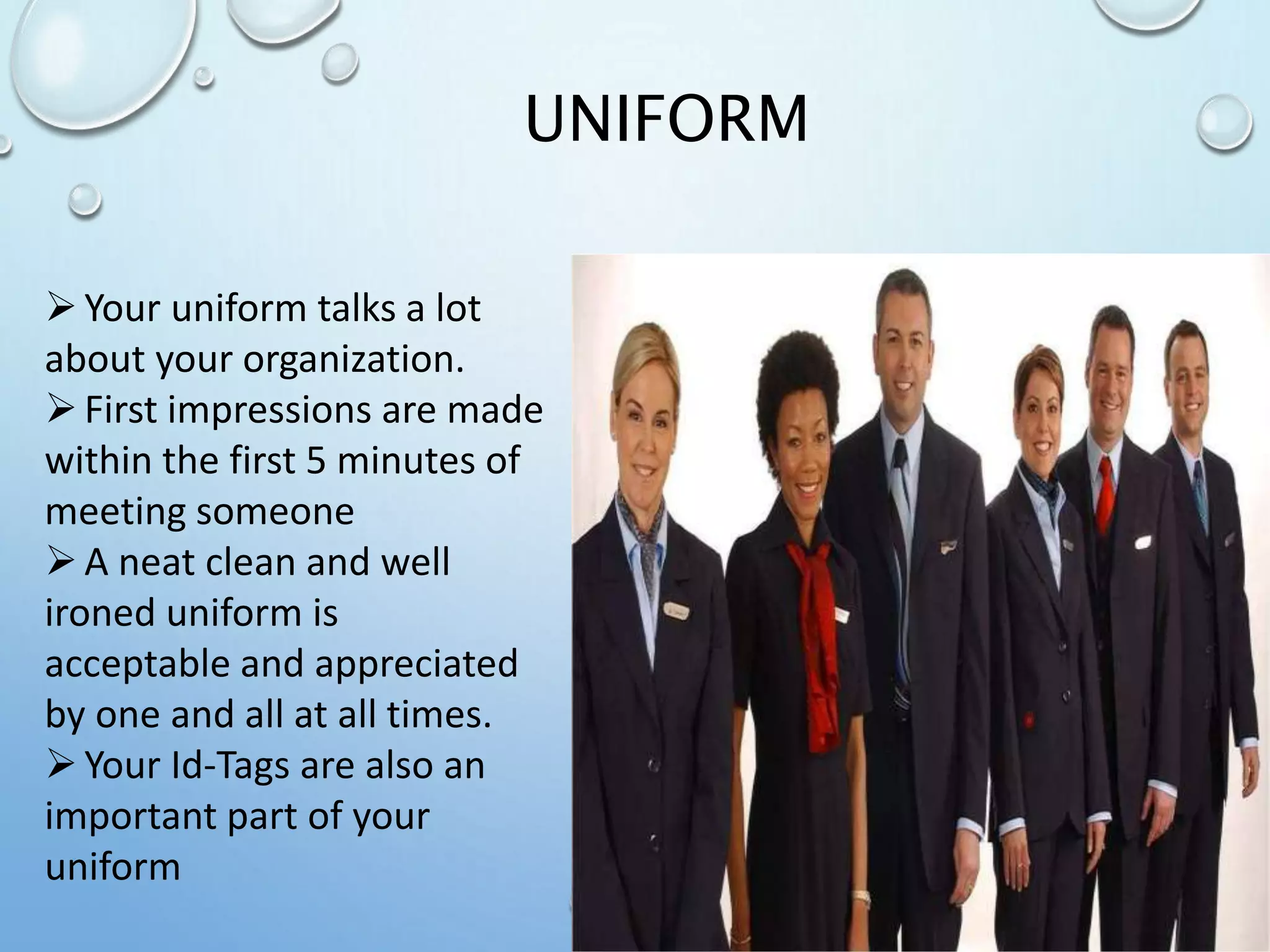 Importance of Grooming in Hospitality Industry PPT