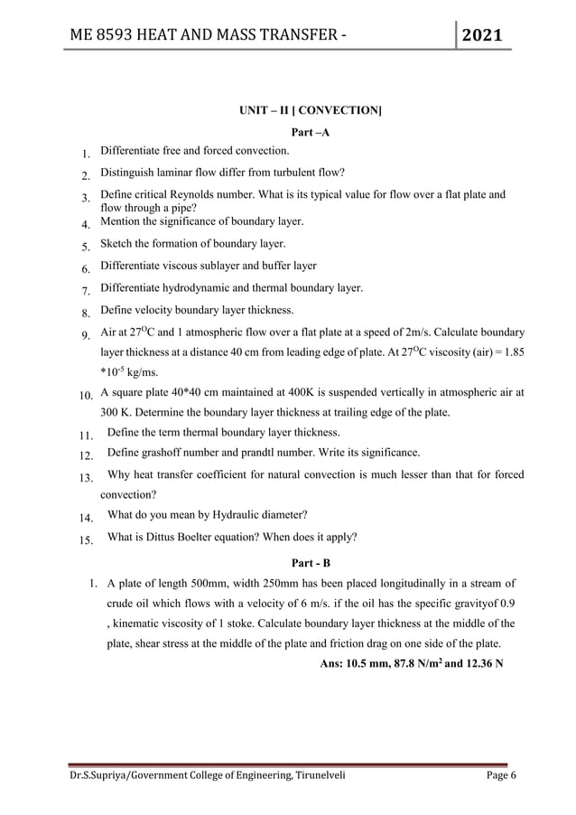 Heat and Mass Transfer Assignment | PDF