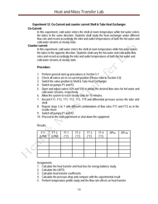 Hmt lab manual (heat and mass transfer lab manual) | PDF