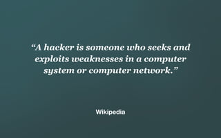 Hacker Maker Teacher Thief; Which one are you?