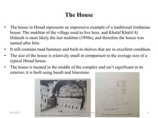 Hmud Example Data Lecture 7: Village architecture in Jordan | PPTX
