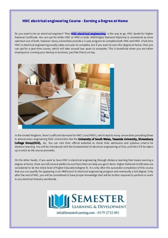 HNC Electrical Engineering