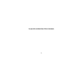 75
YEAR ONE SEMESTER TWO COURSES
 