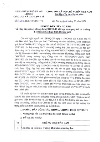 Hướng dẫn liên ngành công tác phòng chống dịch covid 19