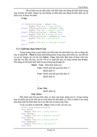Hướng dẫn lập trình với visual basic | PDF