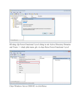 Hướng dẫn nâng cấp active directory 2003.2008 len ad 2012 | DOCX